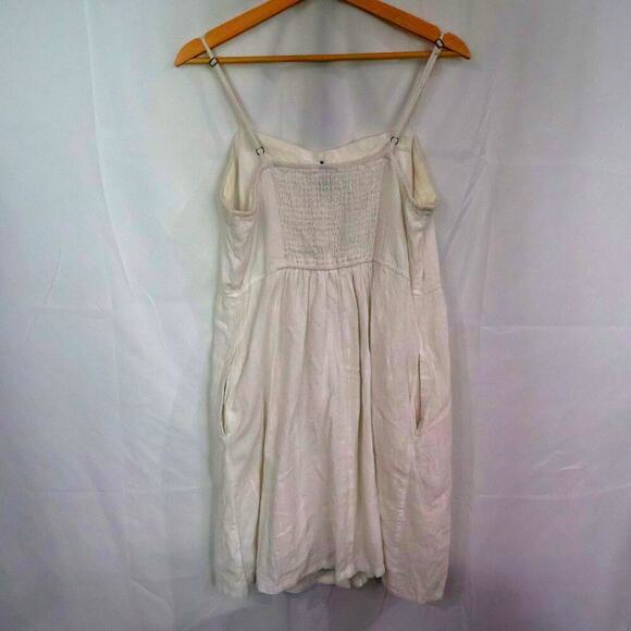Universal Thread Simple White Cotton Sun Dress Size Large Button Up - Picture 7 of 16